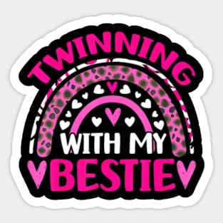 Twin Matching Twins Day Friend Twinning With My Bestie Twin Sticker